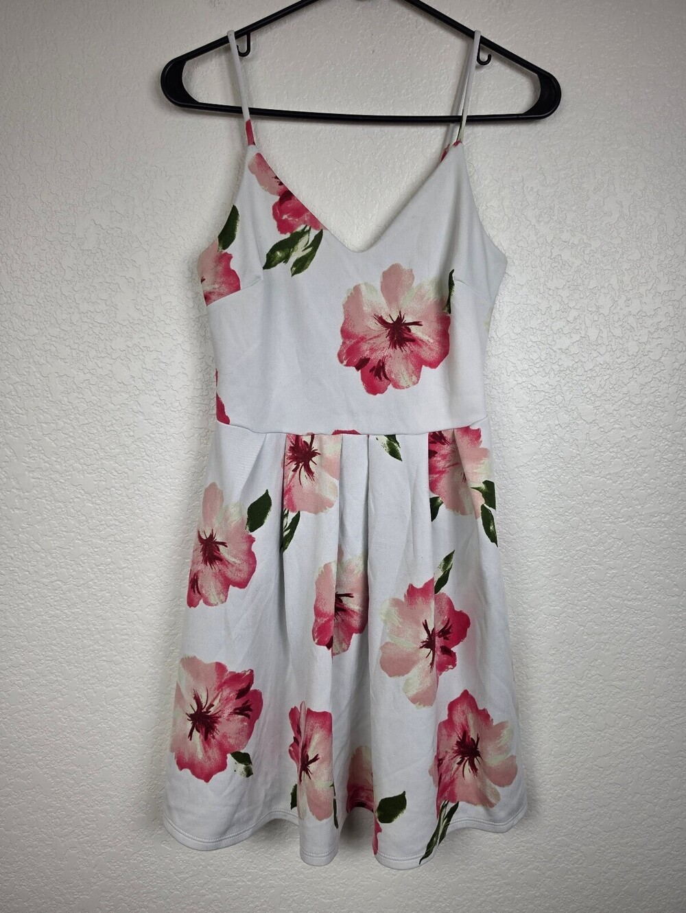 Soprano White Floral Summer Dress Medium Y2K